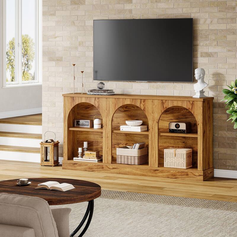 TV Stand for 55/60/65 Inch TV, Farmhouse Country Entertainment Center