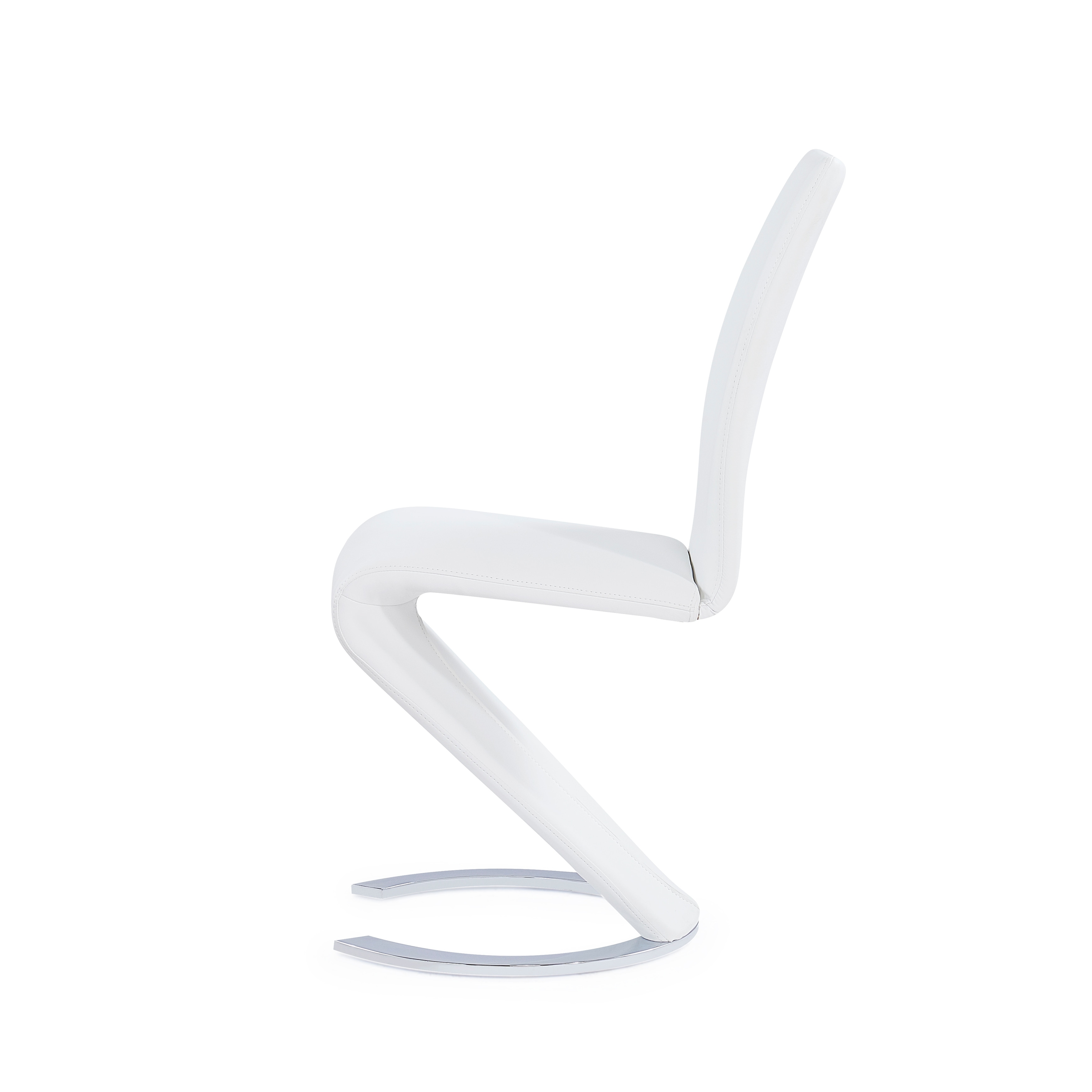 Modern White Polyurethane Leather Dining Chair N A On Sale Overstock 19424455