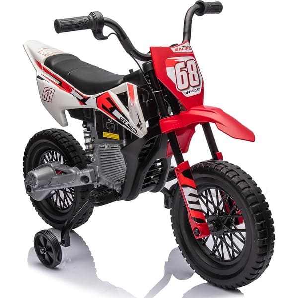 slide 2 of 28, 12V Electric Dirt Bike Ride on Toy with 2 * 25W Motor Red