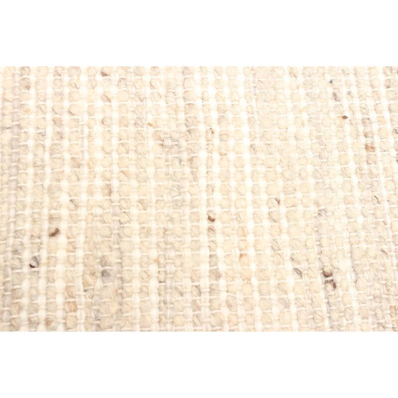 ECARPETGALLERY Braid weave Sienna Khaki Wool Rug - 4'11 x 8'6