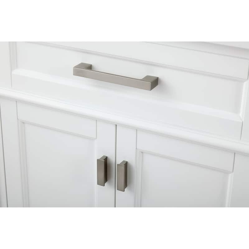 Tennant Brand Durand Modern White Double Sink Bathroom Vanity