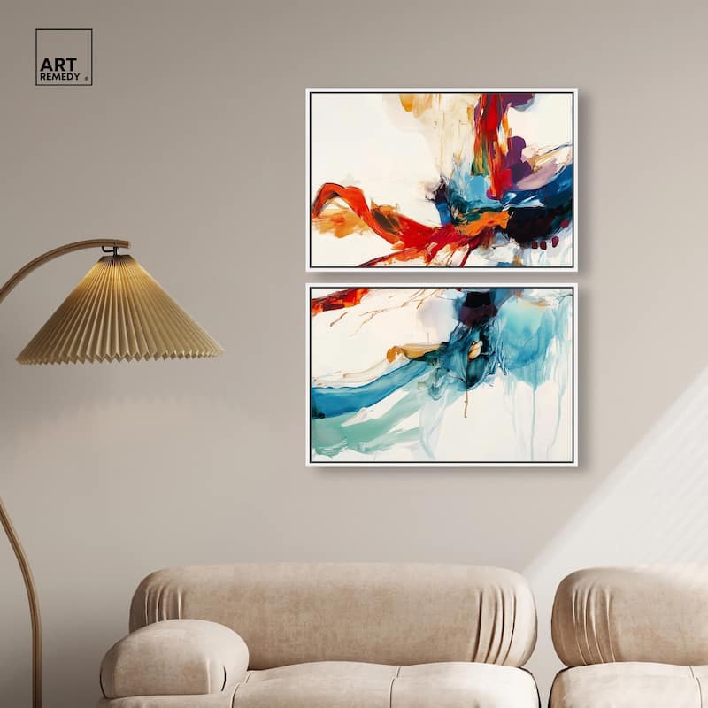 Vibrant Palette I Canvas Set of 2 by Art Remedy