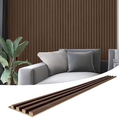 Art3d 103.94''x5.71'' Slat Wood Wall Paneling for Interior and Ceiling Decoration,4-Pack