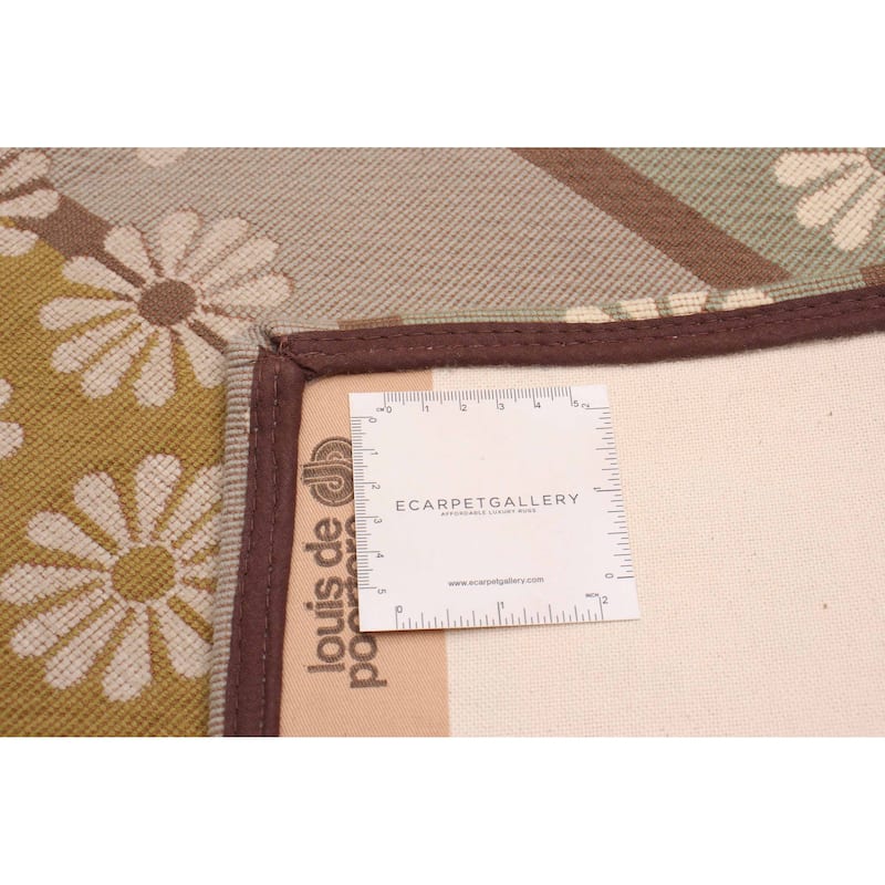 ECARPETGALLERY Machine Woven Lotus Mod Cotton Rug - 6'8 x 8'10