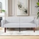 preview thumbnail 9 of 31, 68 in. Soft Convertible Sofa Bed with Adjustable Backrest and Solid Wood Legs Light Grey