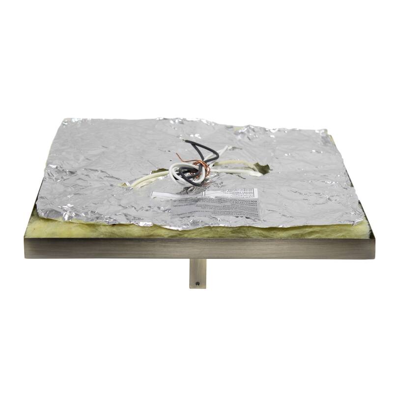 Modern 12" Brass Flush Mount Ceiling Light - 2 Light Fixture for Hallway, Bedroom, Living Room - 12