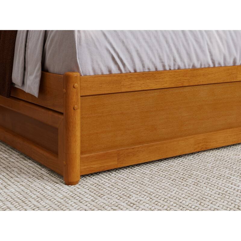 Barcelona Panel Platform Bed with Twin XL Trundle