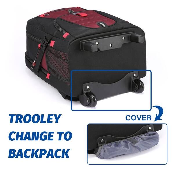 Rolling Laptop Backpack with Wheels, Waterproof Travel Carry On Business Backpack for Men, Fits 17 inch (17 inch, Red) - Bed Bath & Beyond - 42714454 Rolling Laptop Backpack with Wheels, Waterproof Travel Carry On Business Backpack for Men, Fits 17 inch (17 inch, Red) - Bed Bath & Beyond - 42714454
