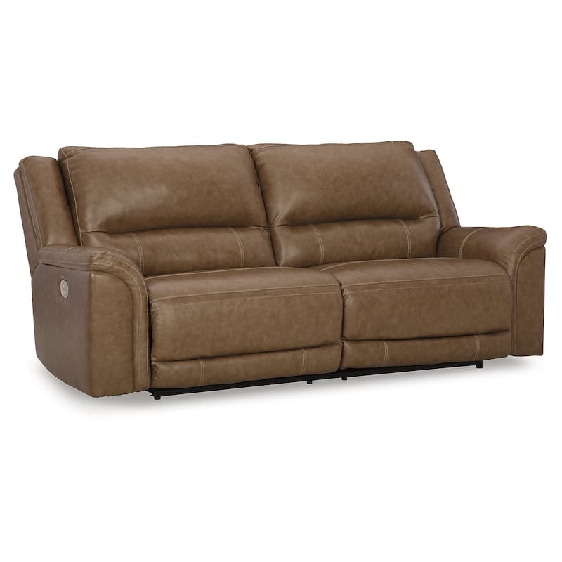 Signature Design by Ashley Trasimeno Caramel Power Reclining Sofa - 92" W x 40" D x 42" H