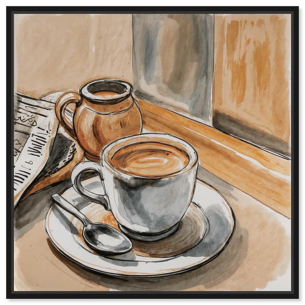 Sunday Coffee Canvas by Art Remedy