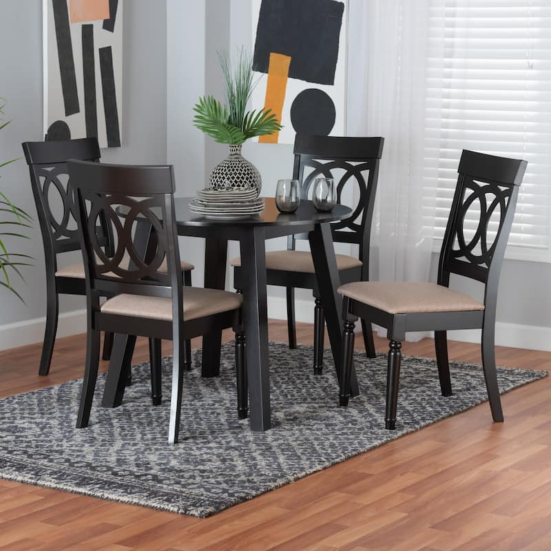 Ambre Modern French Black and White Weaving Natural Rattan 2-Piece Bistro Chair Set