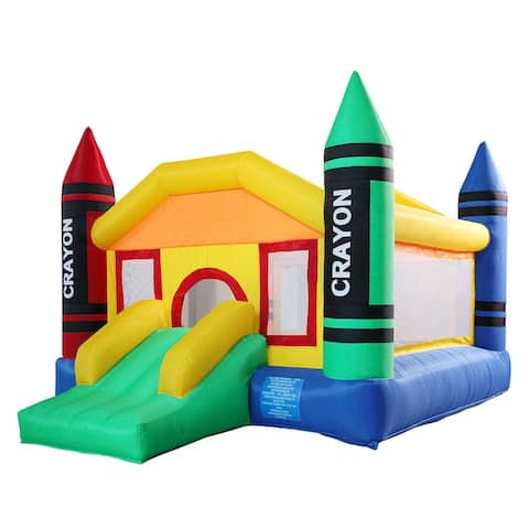 Inflatable Bounce House, Kid Activity Center with Slide and Jump Game
