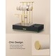 preview thumbnail 8 of 17, Gold Metal Multi-Tier Jewelry Holder with Necklace, Earring & Bracelet Organizer Stand - 6.7"D x 10.6"W x 11.4"H