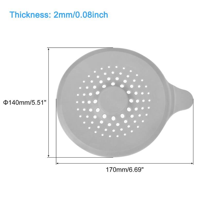 Hair Drain Catcher, 5.51inch Tub Drain Covers Protector with Handle