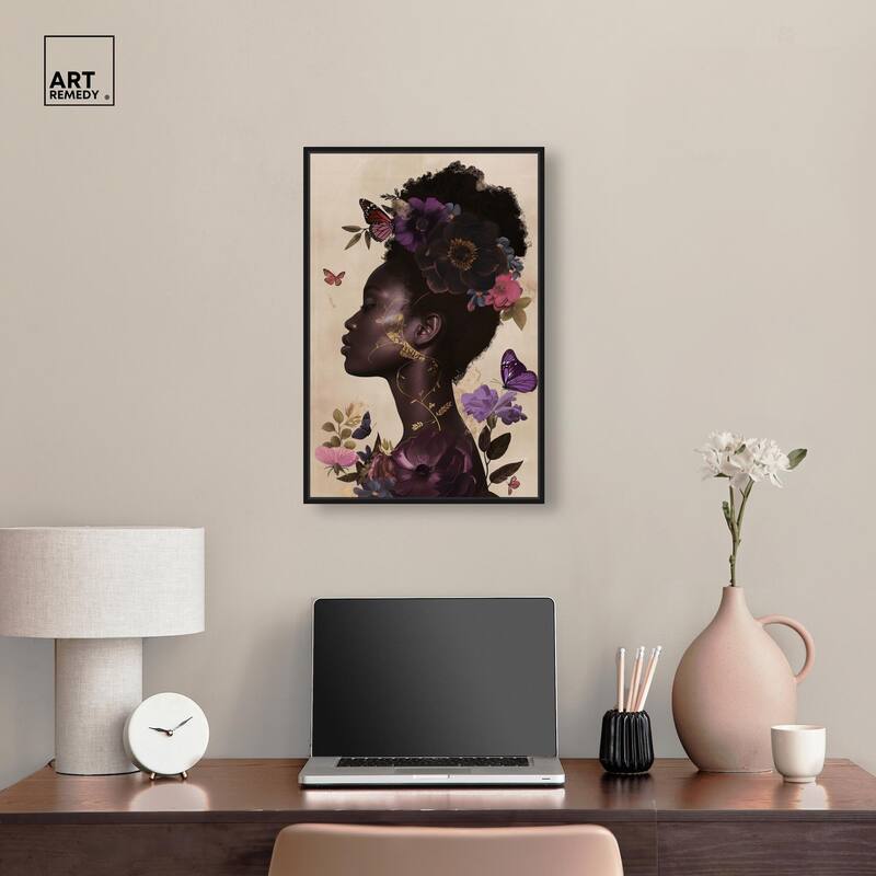Burgundy Nectar Canvas by Art Remedy
