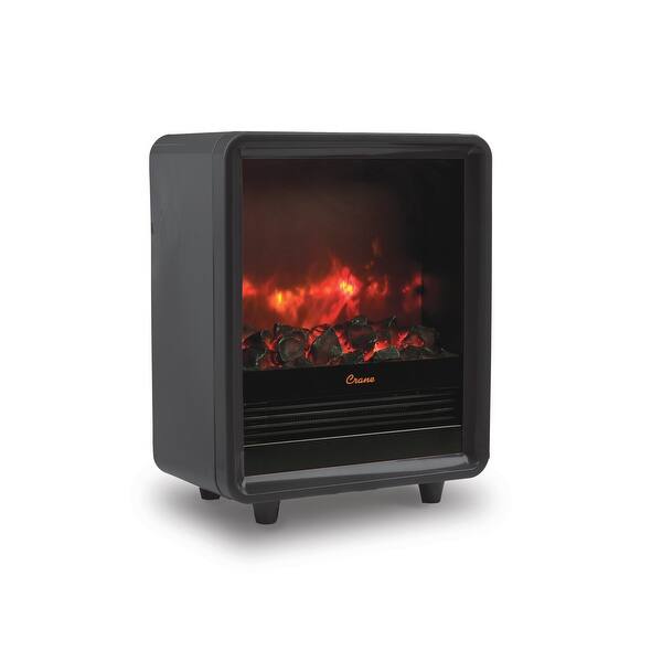 Shop Crane Fireplace Space Heater Adjustable Heat Black