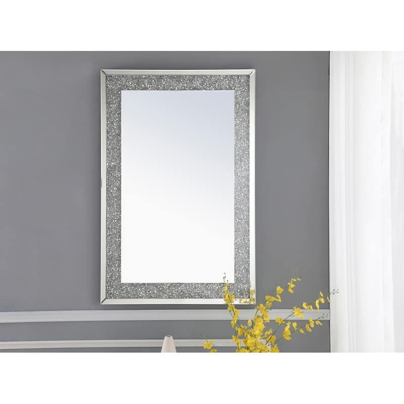 Mio 31.5 Inch Rectangle Crystal Mirror In Clear Finish - 47 inches