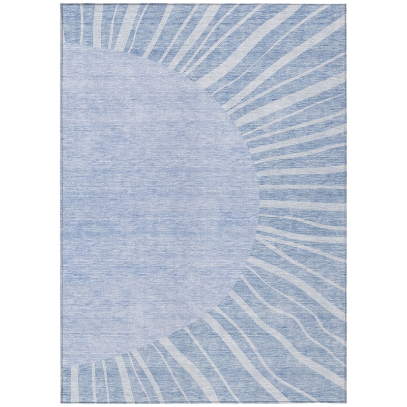 HomeRoots Abstract Transitional Rectangle Outdoor Rug