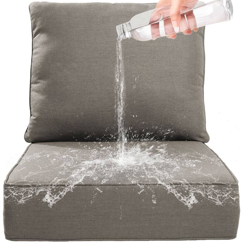 22" W x 24" D x 6" T Outdoor Lounge Chair Replacement Cushion Set Water and Fade Resistant