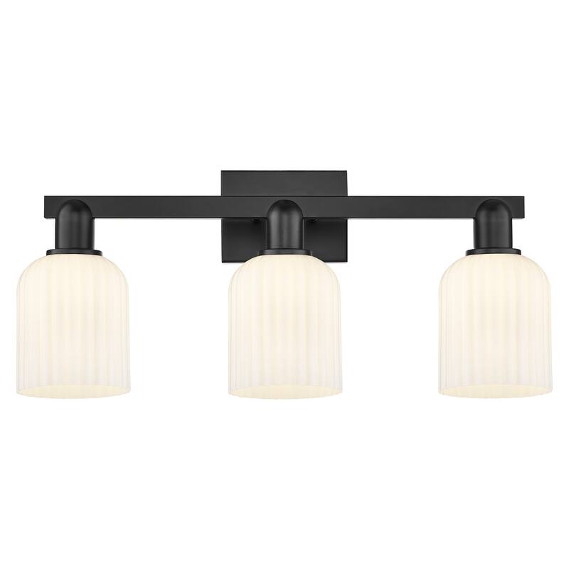 Innovations Lighting 716-3W-G559-5GWH Bridal Veil 3 Light 24" Wide - Matte Black