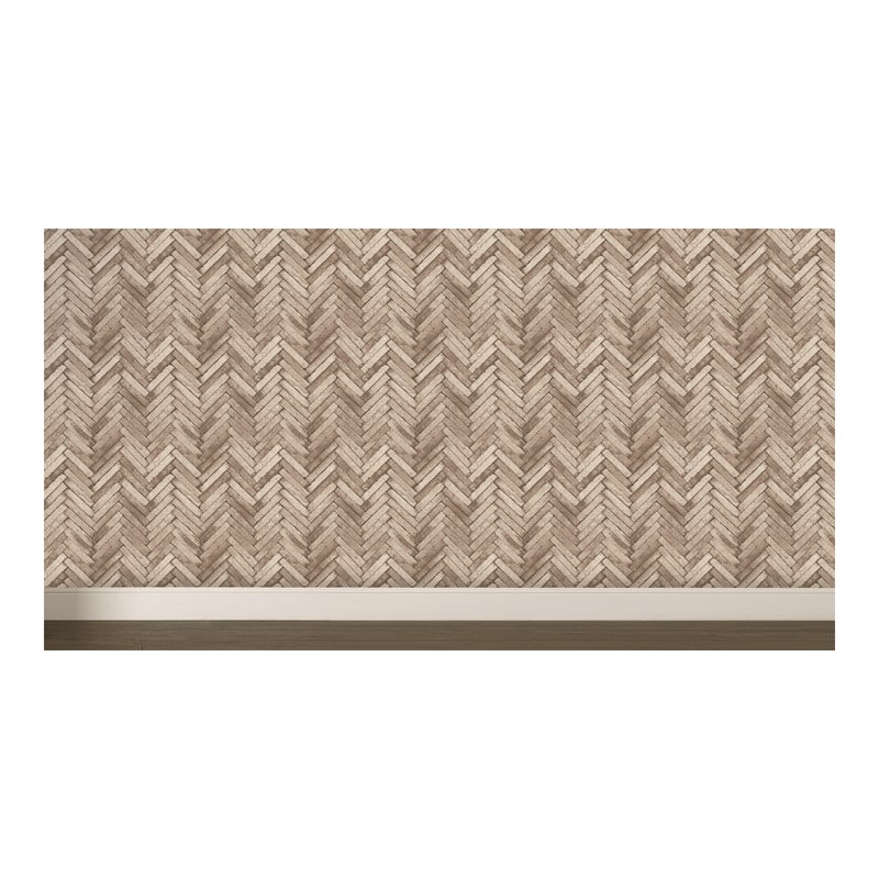Fine Decor Ryon Taupe Diagonal Slate Wallpaper - 20.5 x 396 x 0.025