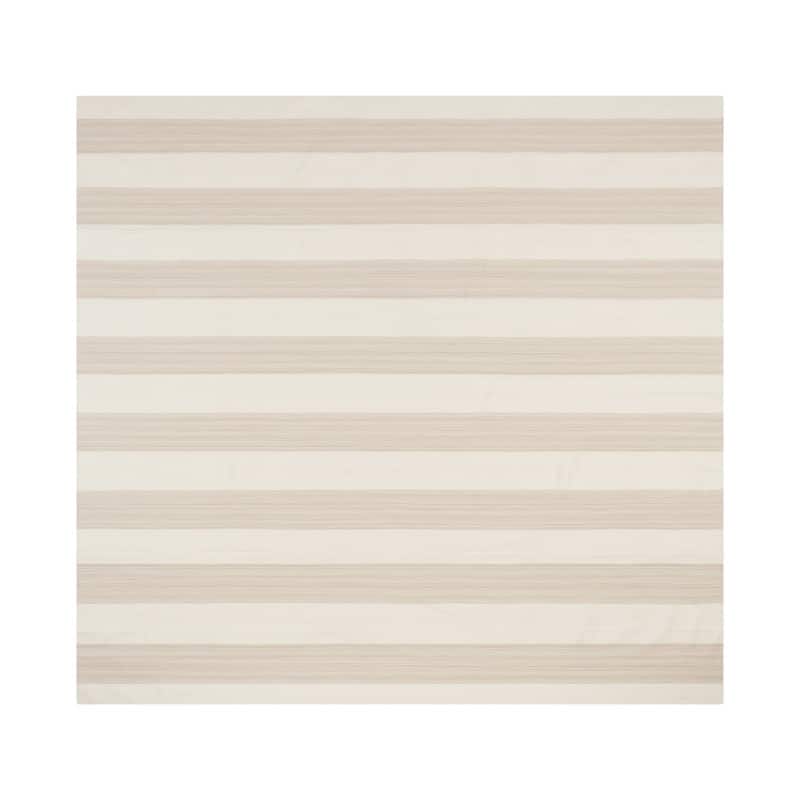 French Home 63"x 63" Cream and Tan Striped Tablecloth - 63" x 63"