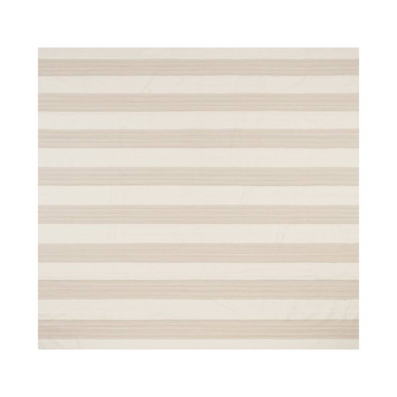 French Home 71" x 95" Cream and Tan Striped Tablecloth - 71" x 95"