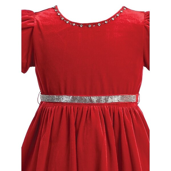 christmas red velvet dress