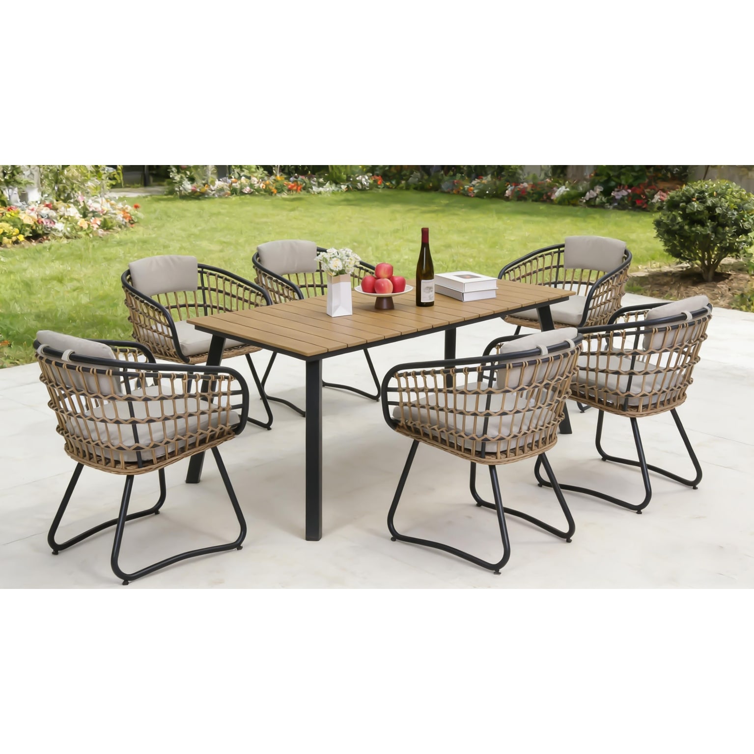 folding metal patio table with umbrella Emma + Oliver Commercial Grade 35.25" RD Sky BL Indoor-Outdoor Steel Table-Umbrella Hole Blue With a seating capacity for up to six family members 30" Modesto Square Iron Patio