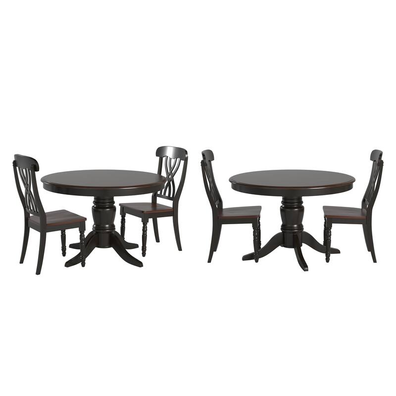 Brunico Two-Tone Round Dining Set