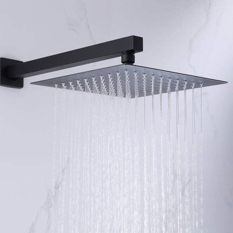 Matte Black two-function concealed shower system