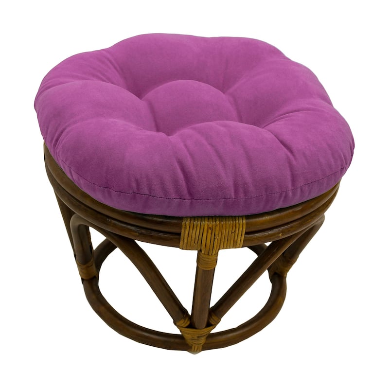 18-inch Round Microsuede Footstool/Ottoman Cushion (Cushion Only) - 18 x 18 - ultra violet