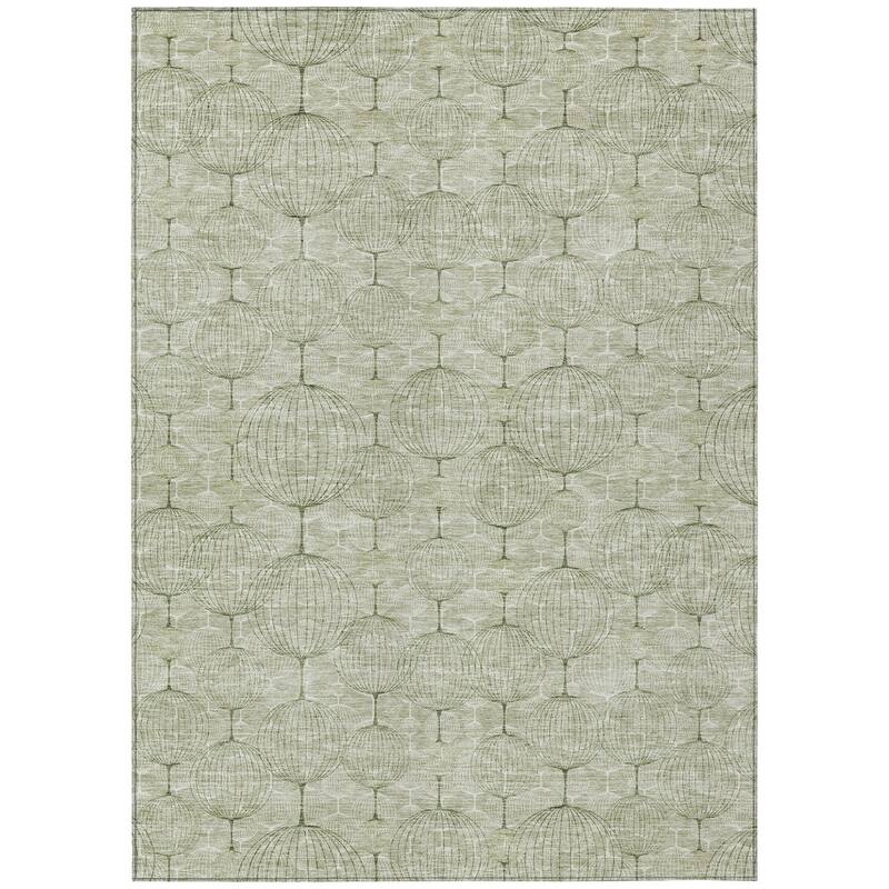 HomeRoots Geometric Transitional Rectangle Outdoor Rug