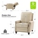 preview thumbnail 68 of 67, HULALA HOME Cigar Mid-century Modern Genuine Leather Recliner with Solid Wood Legs and Nailhead Trim