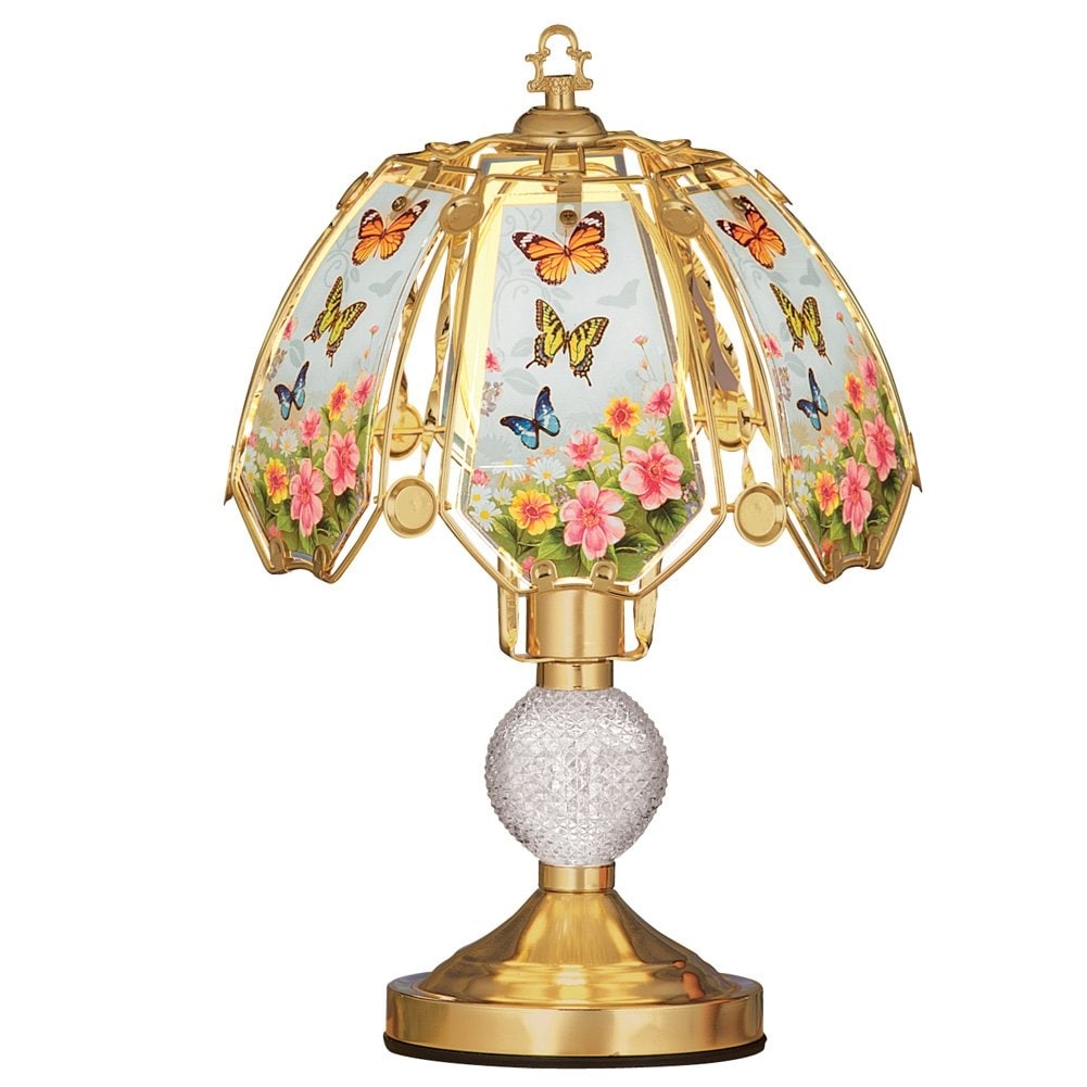 Touch lamp glass shade outlet