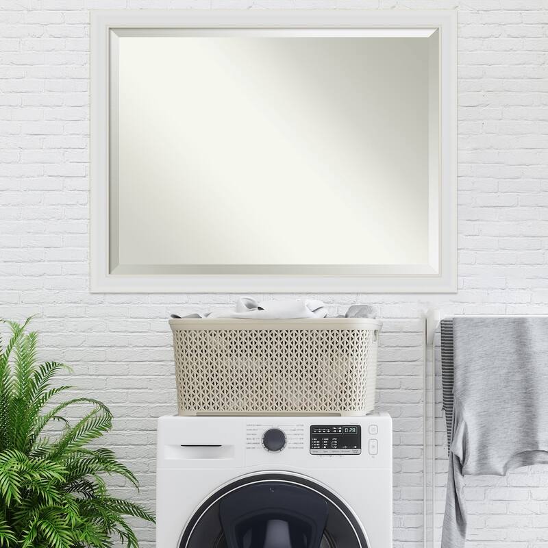 Beveled Wall Mirror - Flair Polished Nickel Frame