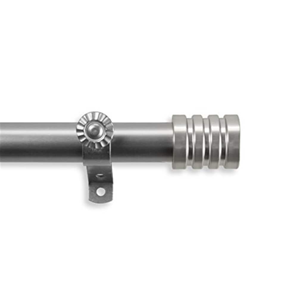 Decorative Window Curtain Rod - Tension Rod, Satin Nickel Finish, Adjustable Length, Home Decor Hardware - 48