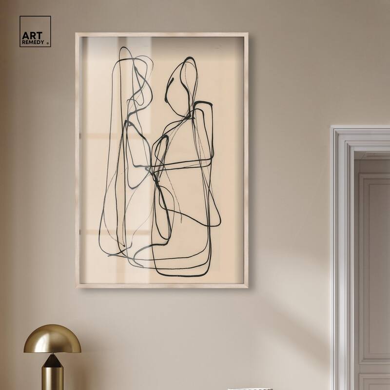 Embrace of Lines I Shadowbox by Art Remedy