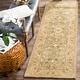 preview thumbnail 2 of 94, SAFAVIEH Handmade Antiquity Manerva Traditional Oriental Wool Rug 2'3" x 10' Runner - Olive/Gold