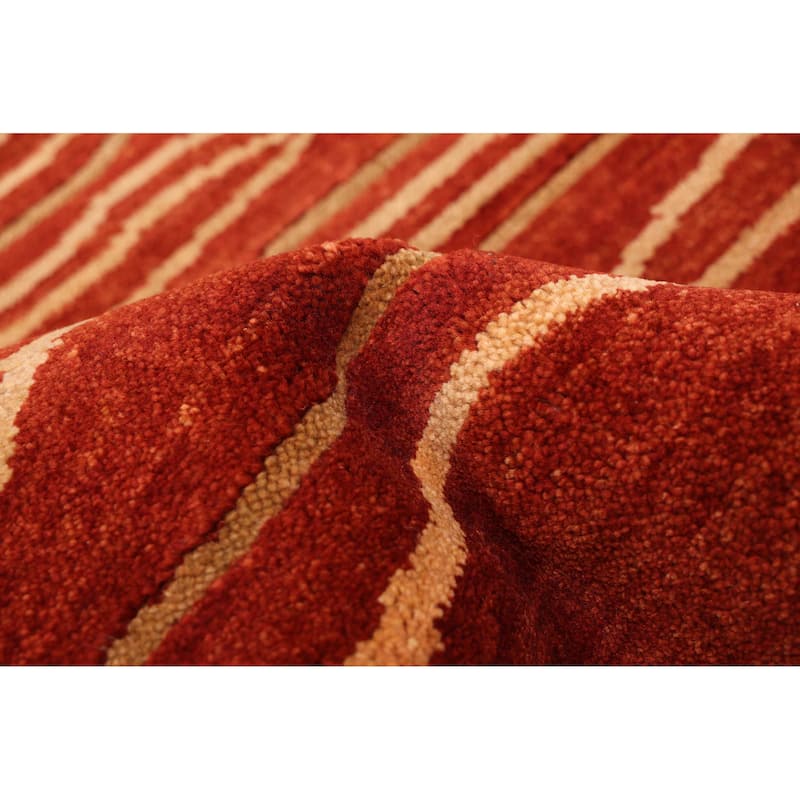 ECARPETGALLERY Hand-knotted Peshawar Ziegler Dark Copper Wool Rug - 5'2 x 7'2