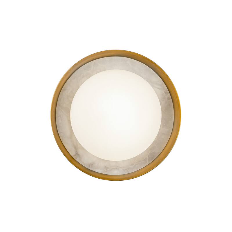 Alora Lighting WV320108 Alonso 9" Tall LED Wall Sconce - Vintage Brass