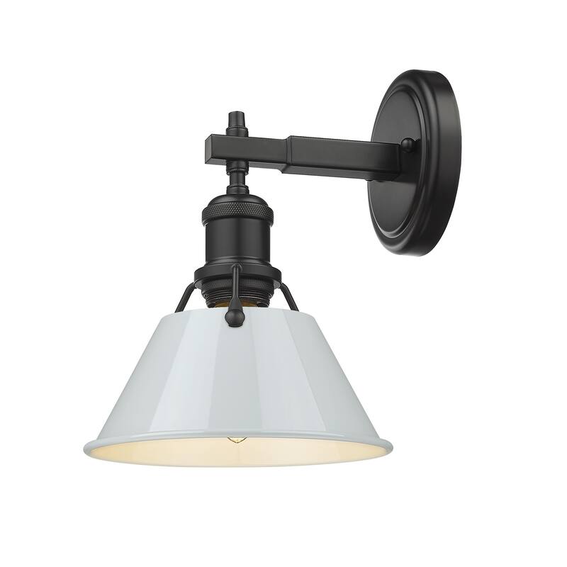 Orwell 1-Light Bath Vanity in Matte Black with Dusky Blue