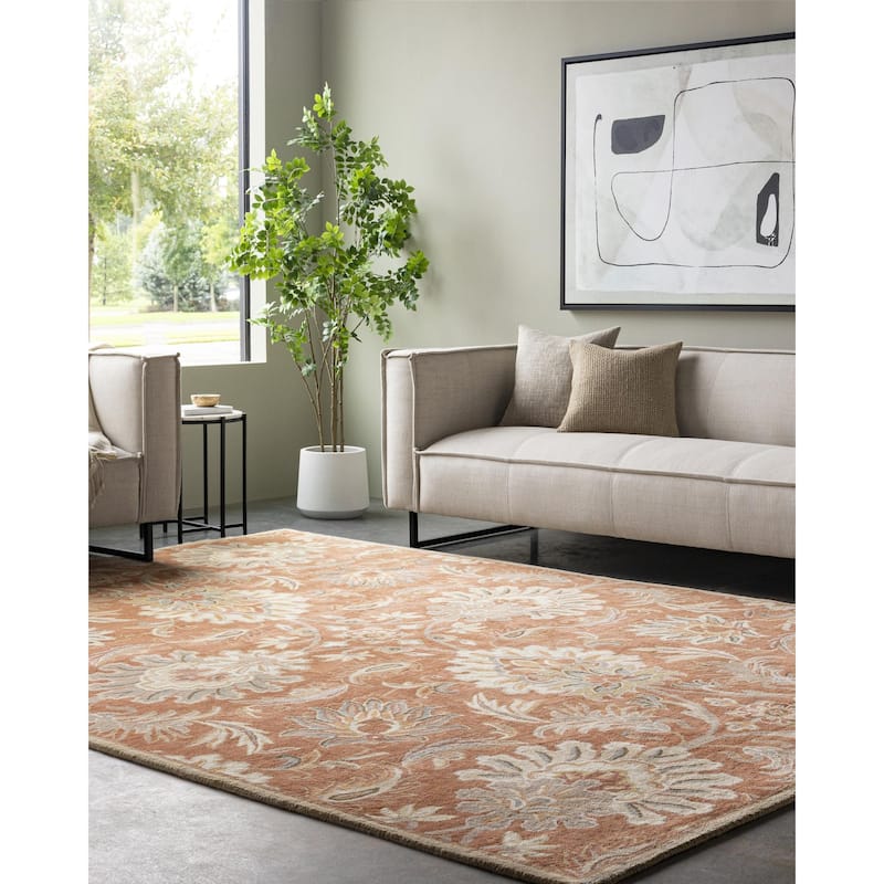 Livabliss Caesar Updated Traditional Oriental Area Rug - 2' x 3' - Rust - Rectangle