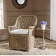 SAFAVIEH Rural Woven Dining Maluku Kubu Soft Grey Rattan Arm Chair - 28 ...