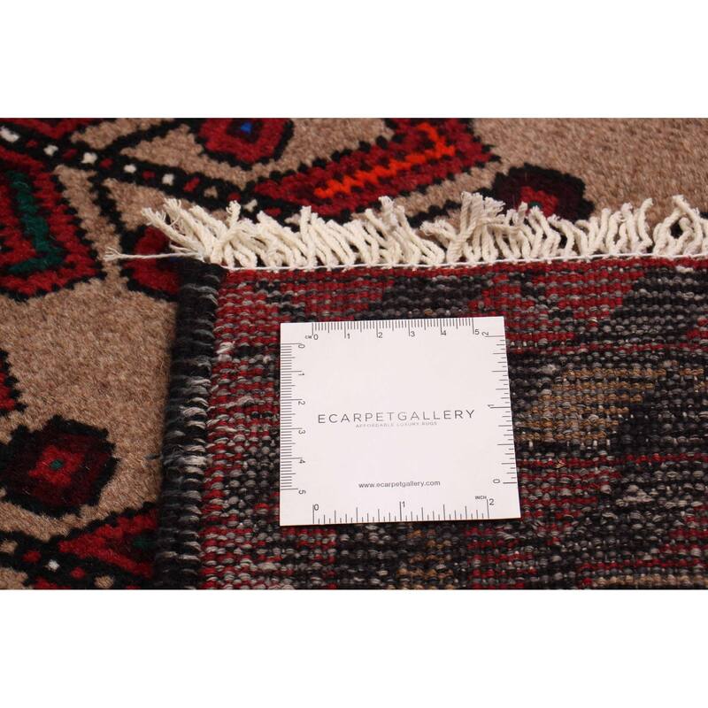 ECARPETGALLERY Hand-knotted Royal Baluch Tan Wool Rug - 3'4 x 5'7