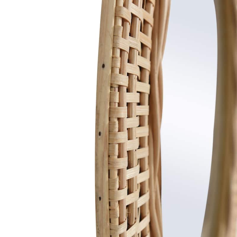Bamboo Breeze - Decorative Mirror - Natural Woven Bamboo Frame