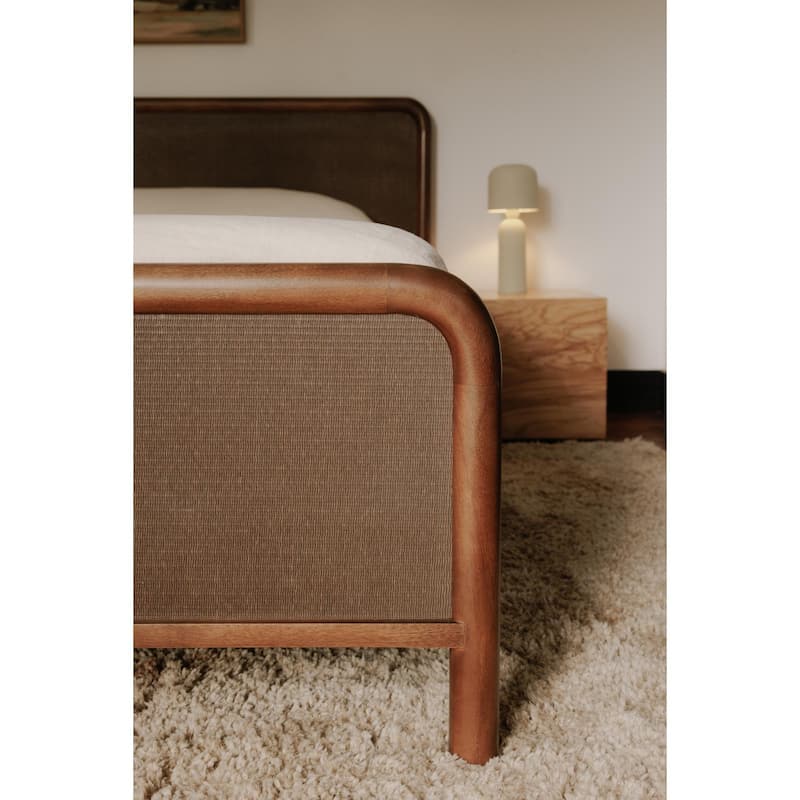 NADAAL STUDIOS West, Wooden Bed With Tatami Mat Headboard