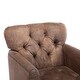 preview thumbnail 6 of 6, Classic Accent Chair Living leisure Upholstered Fabric Club Chair, Antique Brown, Suitable for Living Room Bedroom Arm Chair