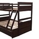 preview thumbnail 27 of 44, Versatility Twin over Full Wooden Kids Bed Bunk Bed with Two Storage Drawers,Ladder and Guardrails