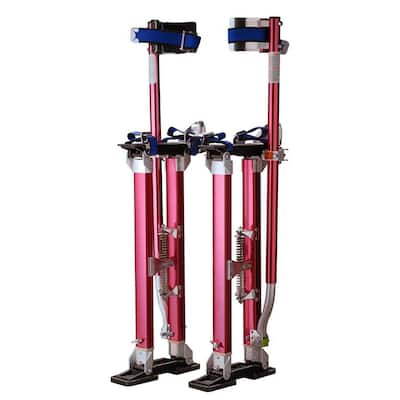 Drywall Stilts - Aluminum Spring Loaded Stilts with A Locking Heel Strap for Construction by Pentagon Tools